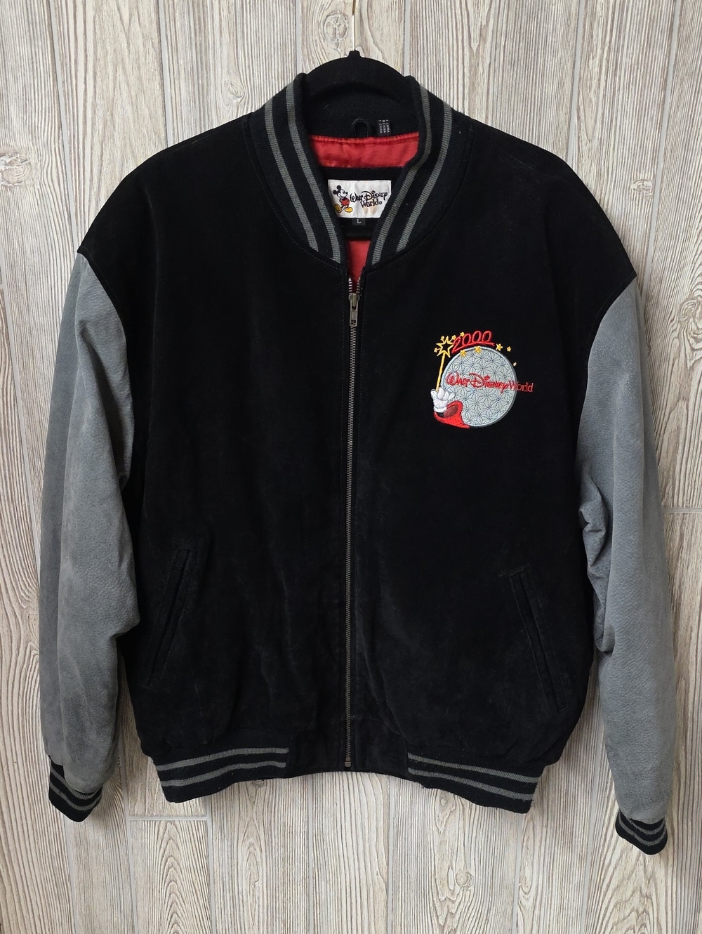 Walt Disney World Vintage 2000 World Milennium Varsity Cast Member Jacket  Large